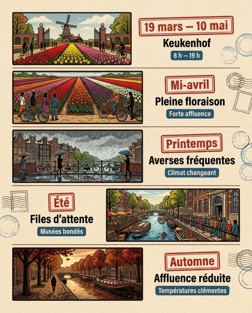 Infographie : la meilleure période pour un week-end à amsterdam