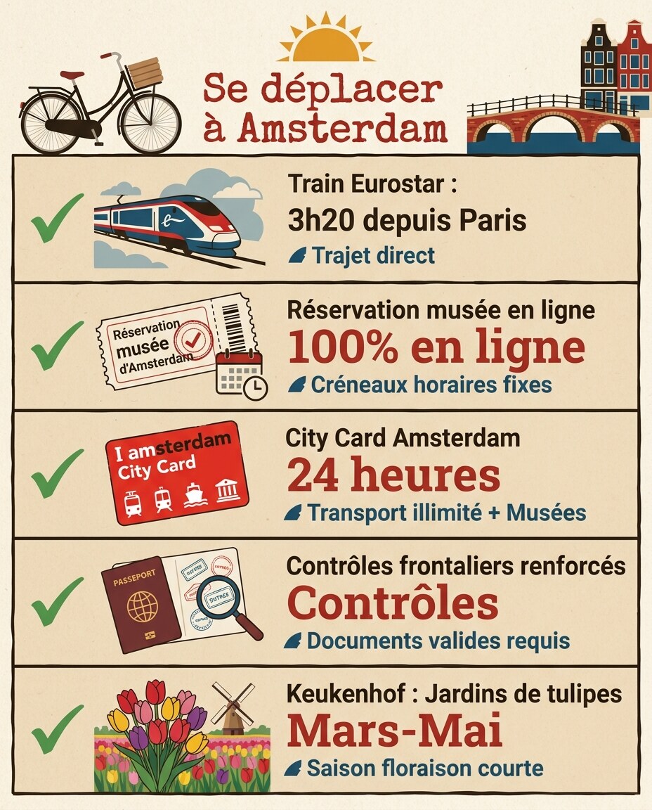 Infographie : se déplacer à amsterdam
