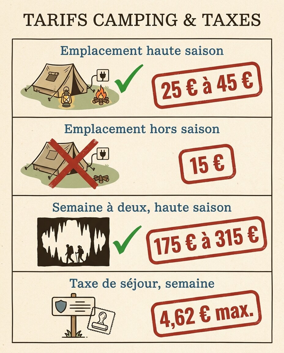Infographie : comparatif en quatre rangées empilées avec coches vertes et croix rouges