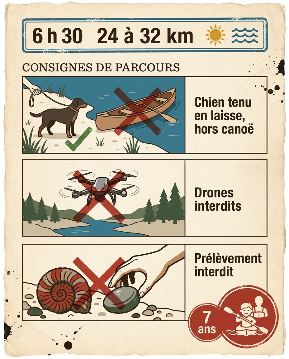 Infographie : comparatif en rangées empilées avec coches vertes et croix rouges, style carnet