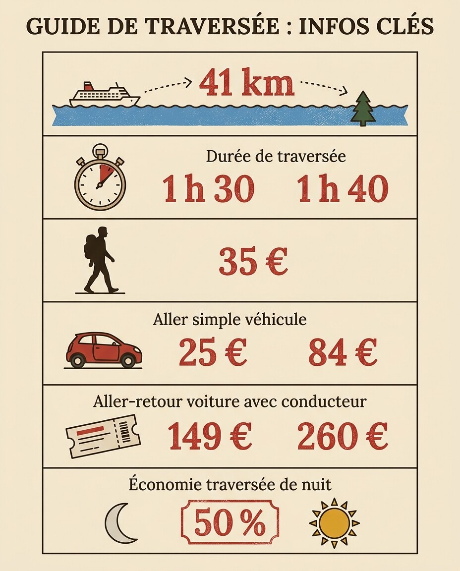 Infographie : liste verticale de repères chiffrés avec grands chiffres en rouge.