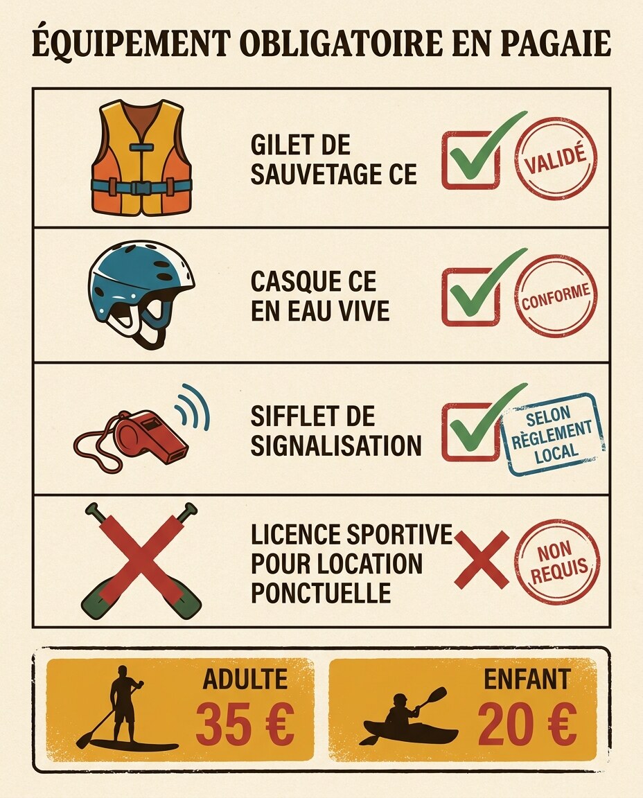 Infographie : comparaison des tarifs et équipements pour canoë ou kayak
