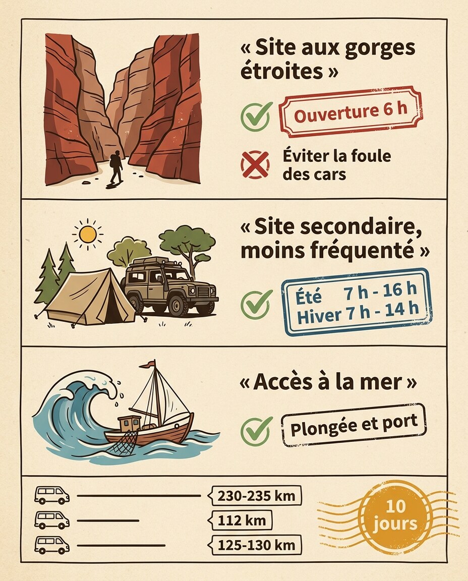 Infographie : comparatif en trois rangées empilées avec coches et croix