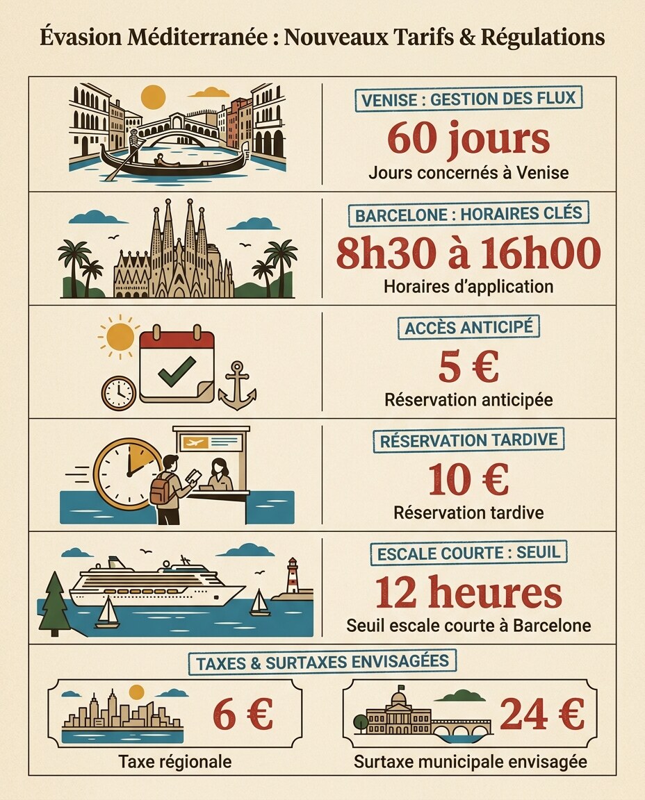 Schéma : grille tarifaire des taxes et frais portuaires 2026