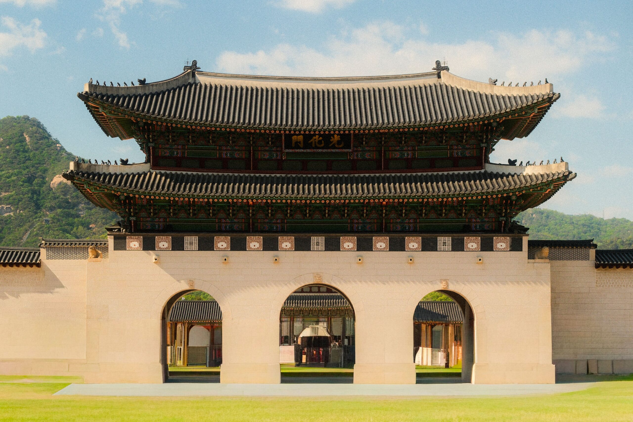 Paysage emblématique de l'itinéraire en Corée du Sud entre Séoul et Busan