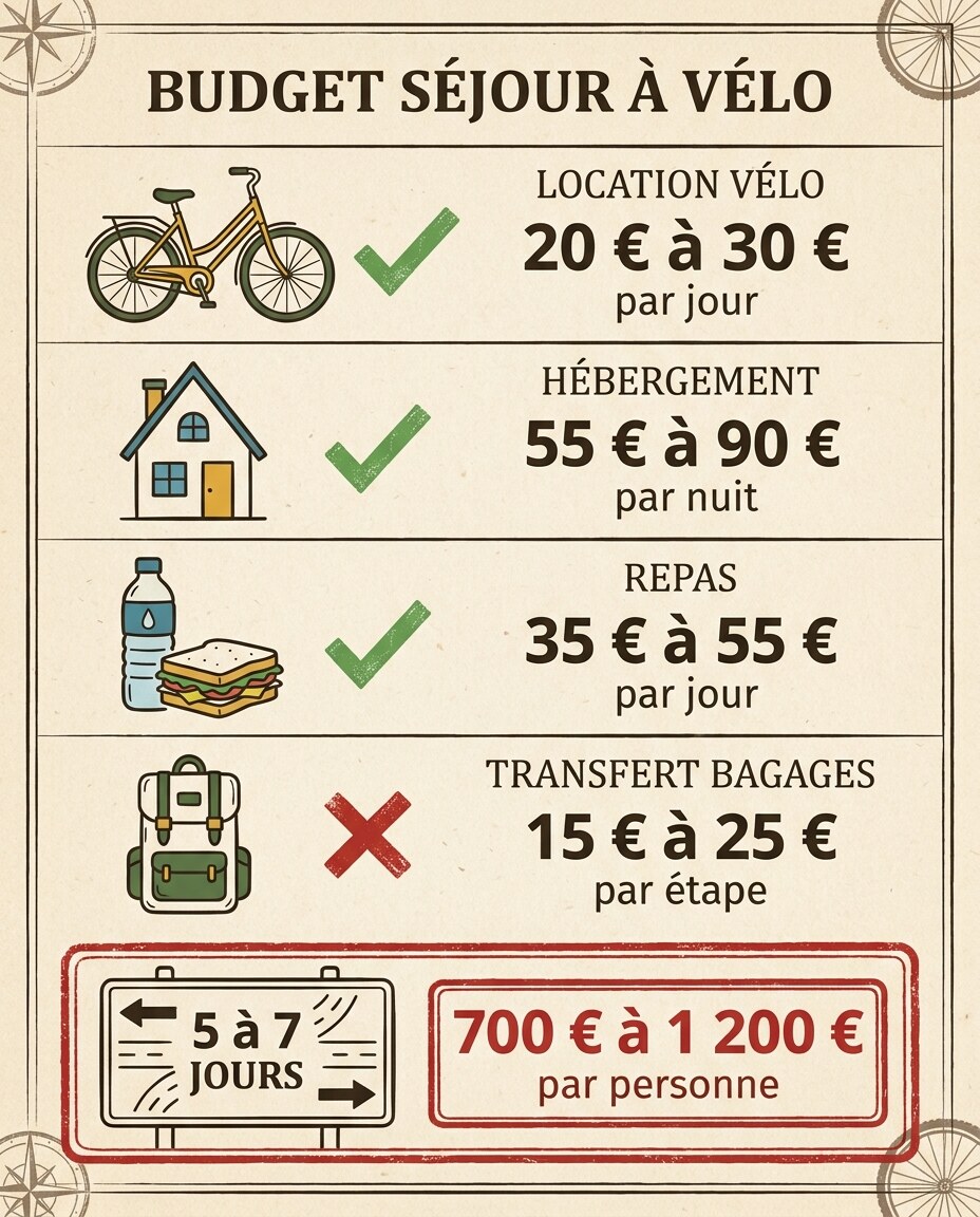 Infographie : comparatif en cinq rangées avec coches et croix